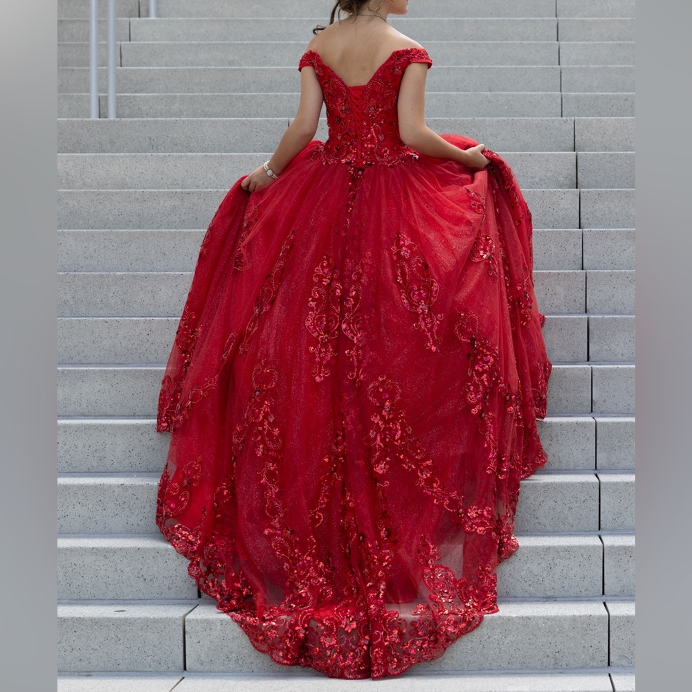 Formal Red Gown - UNALTERED, WORN ONCE